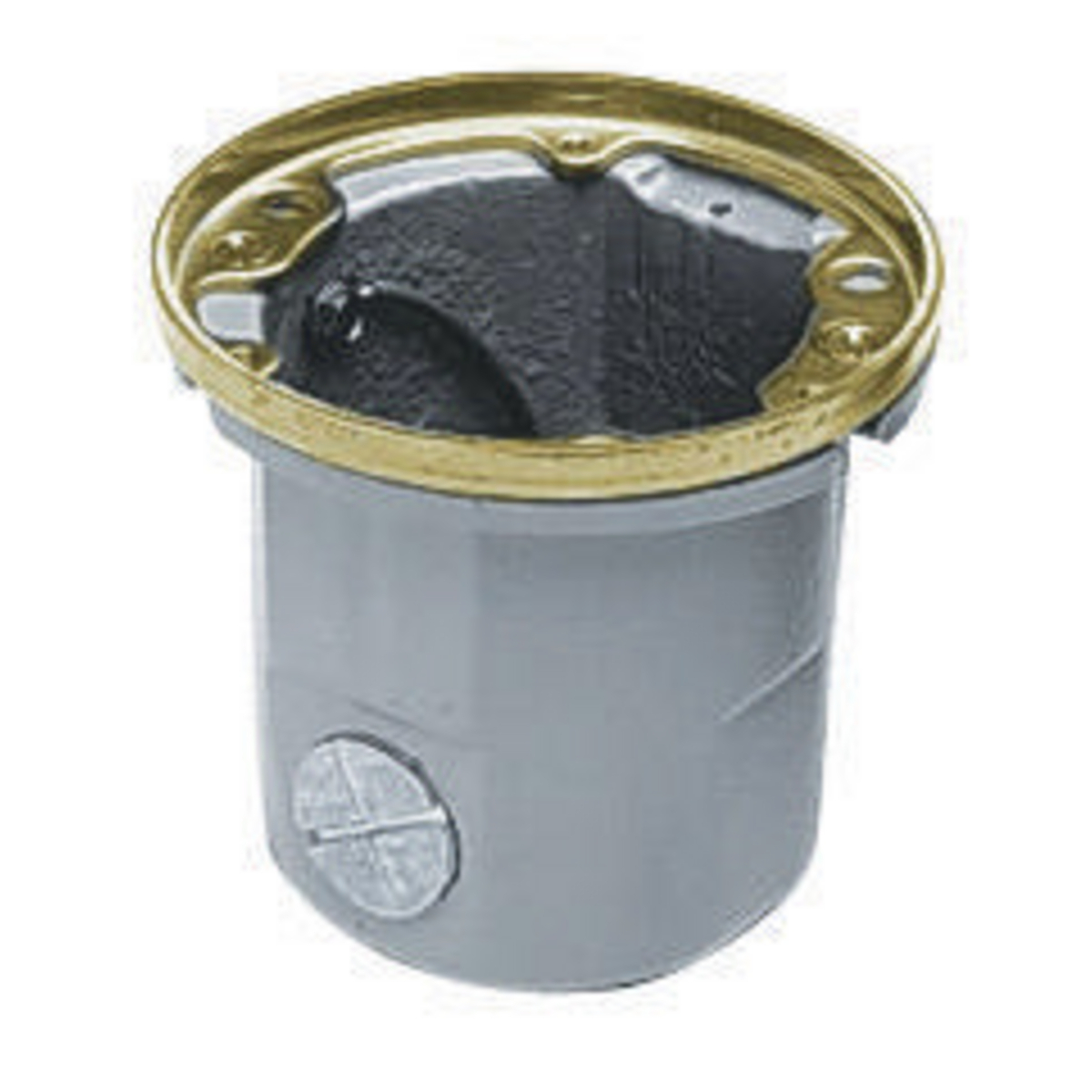 B2588275 Standard Concrete Floor Box, Cast Iron, 18.5 cu-in Capacity, 1 Gangs, 4 Knockouts, 3.22 in L x 4.09 in W x 3.65 in H