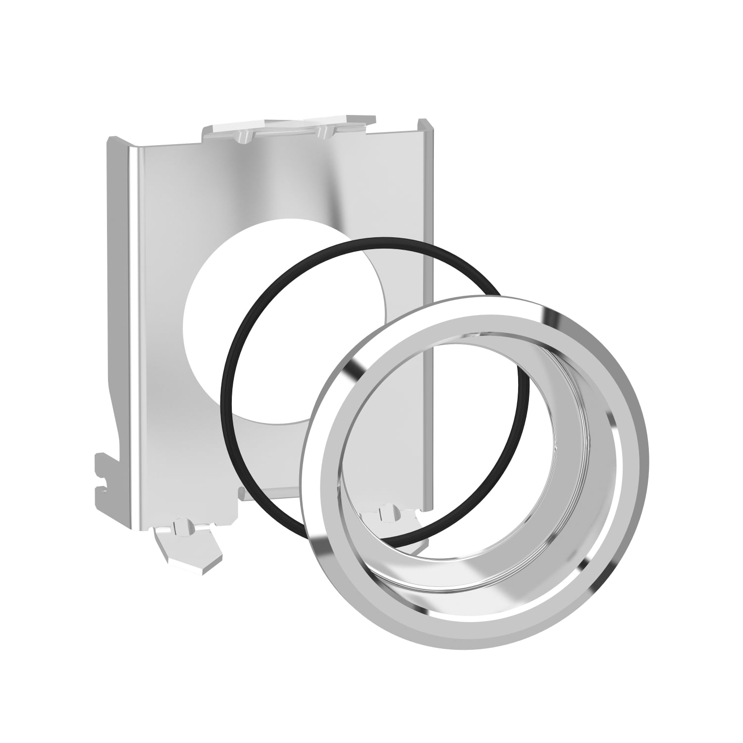 ZB4BZ022 Harmony Flush Mounting Kit, For Use With ZB5AD, ZB5RTA, ZB5AD.8, ZB5RZA0, ZB5AK, ZB5AA.6, ZB5AD.9, ZB5AJ, ZB5AW, ZB5AH to 3 Selector Switches and 22 mm Dia Illuminated Pushbuttons, 30 mm, Metal, Black