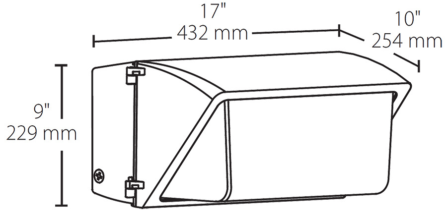 WP3LED55 Wallpack,) LED Lamp, 57 W Fixture, 120/208/240/277 V AC, Bronze Housing