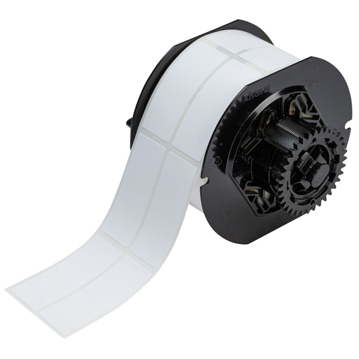 B33-325-499 B33 Die-cut Nylon Cloth Label, 2.5 in L x 1 in W, White, Nylon