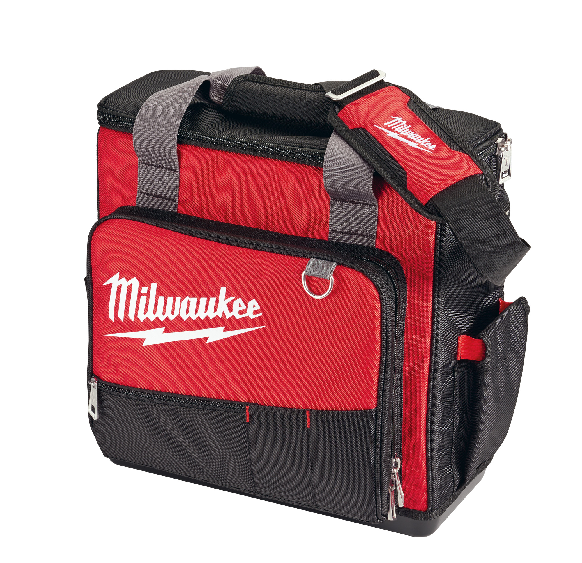 48-22-8210 Rolling Jobsite Tech Bag, 1680 Denier Ballistic Polyester, Black/Red