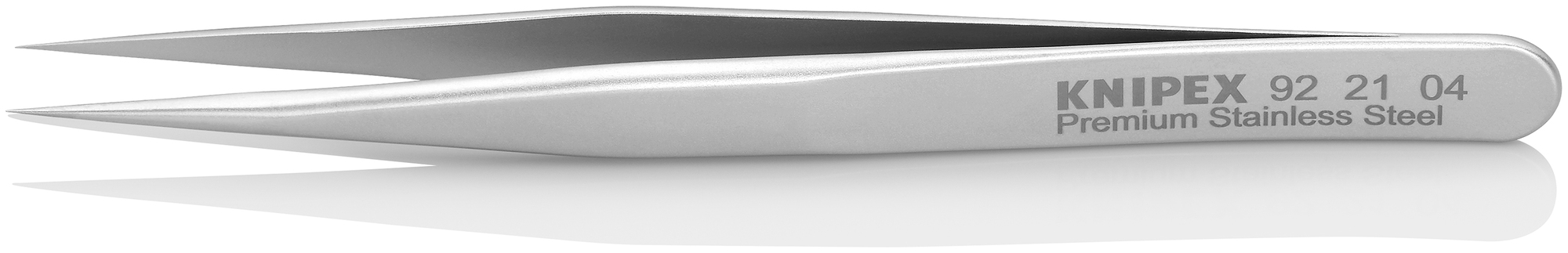 Premium Stainless Steel Gripping Tweezers-Needle-Point Tips, 3 1/2 in., 0.09 mm TT, 0.15 mm TW
