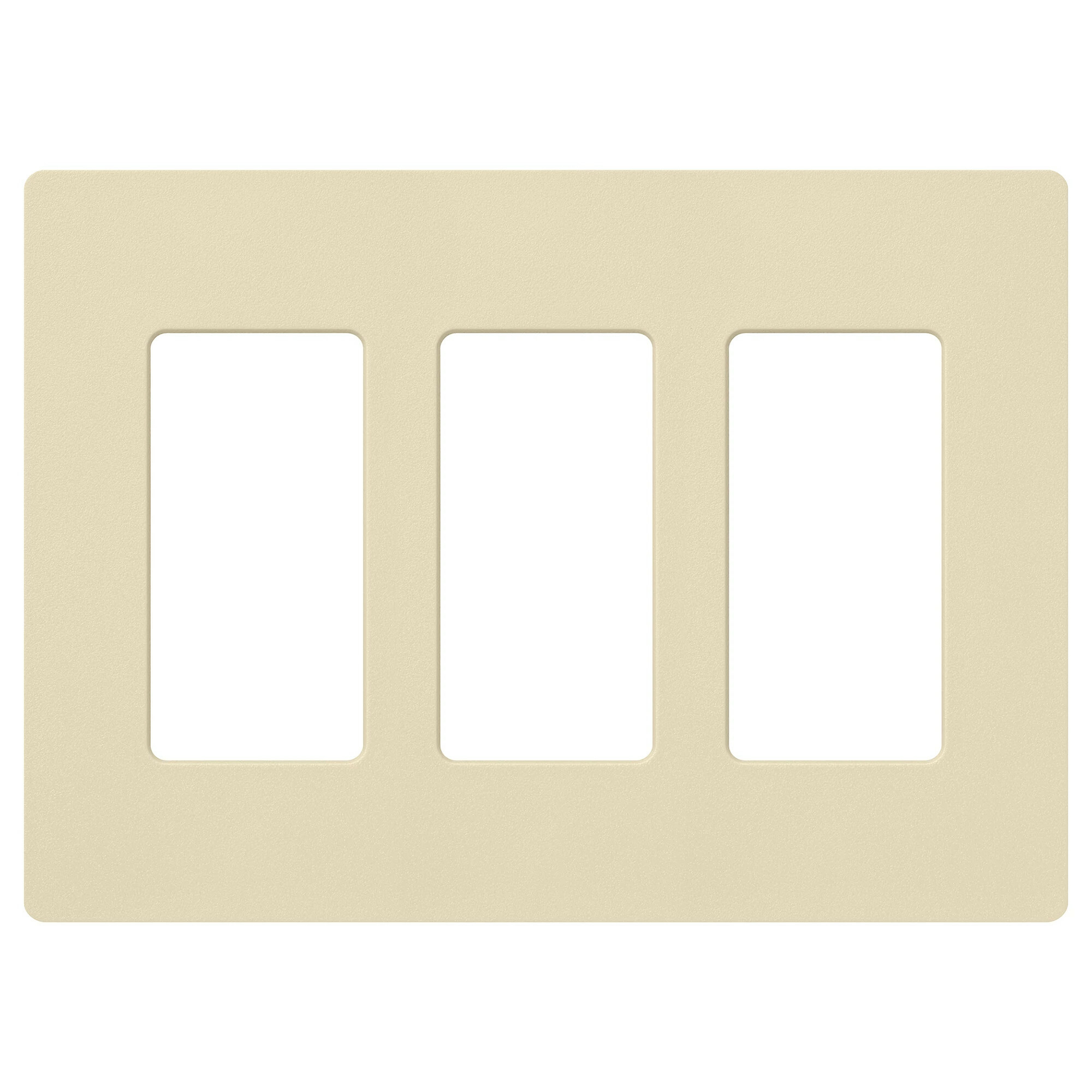 SC-3-SD Claro Wall Plate for Decorator-Style Dimmers, Switches, and Outlets, 3 Gang, Satin, Sand