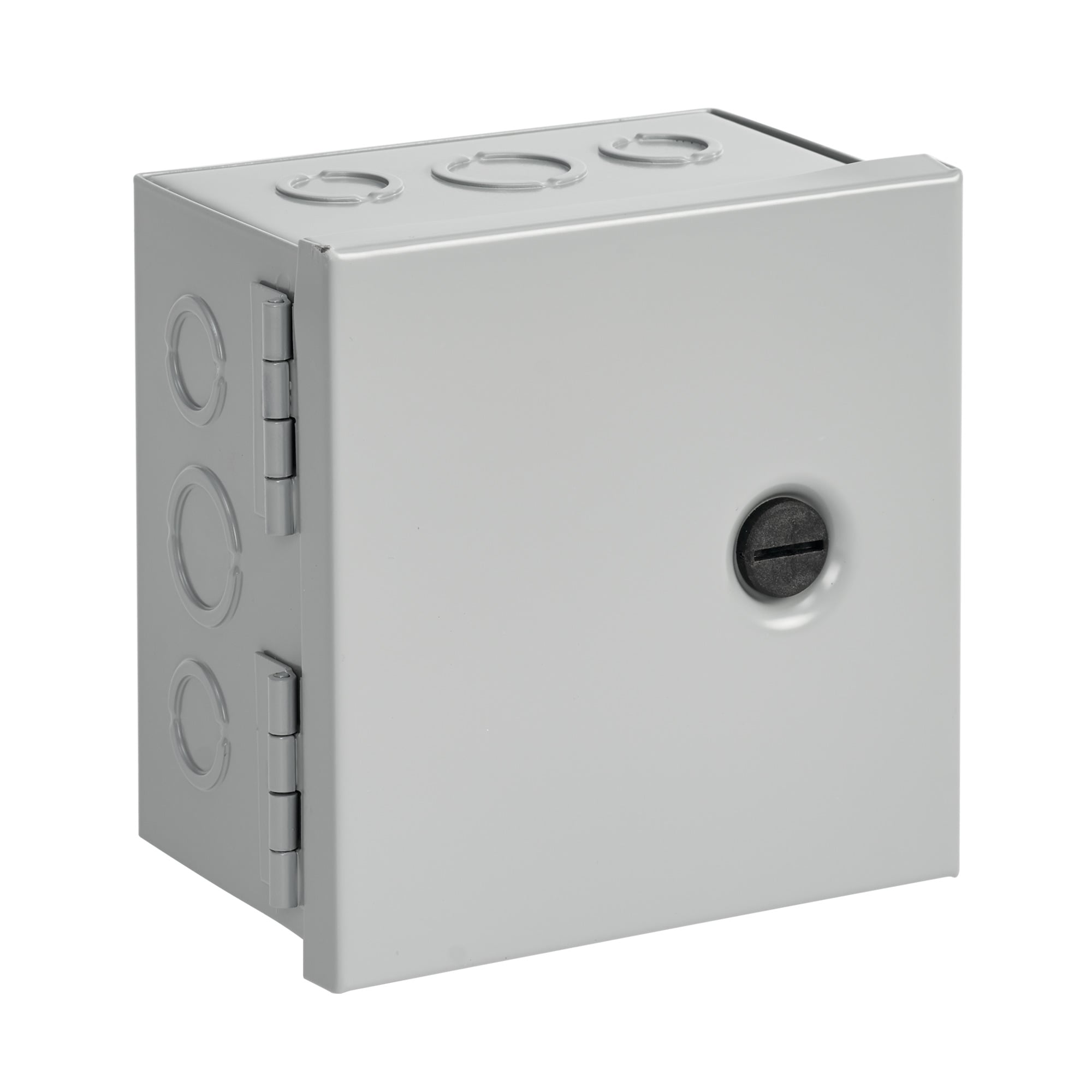 AHE24X24X6 A90HC Pull Box With Knockout, 24 in W x 6 in D x 24 in H, Butt Hinged Cover, NEMA 1/IP30, Steel
