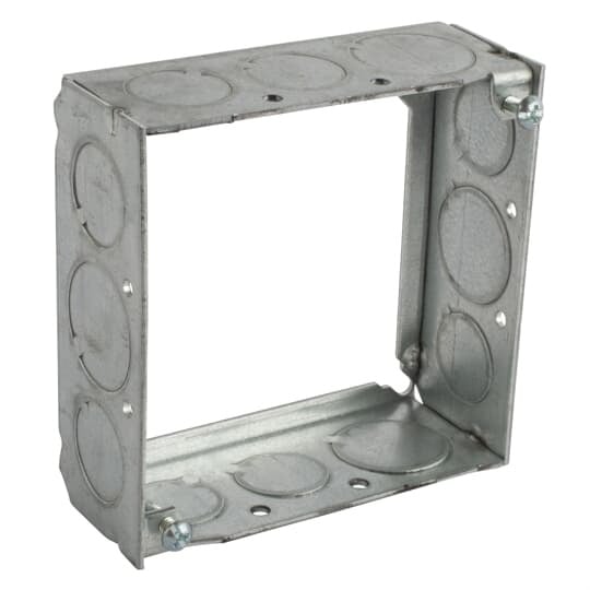 4-SW-EXT-SPL Steel City 1-Outlet Welded Style Extension Ring, 4 in L x 4 in W x 1-1/2 in D, Steel