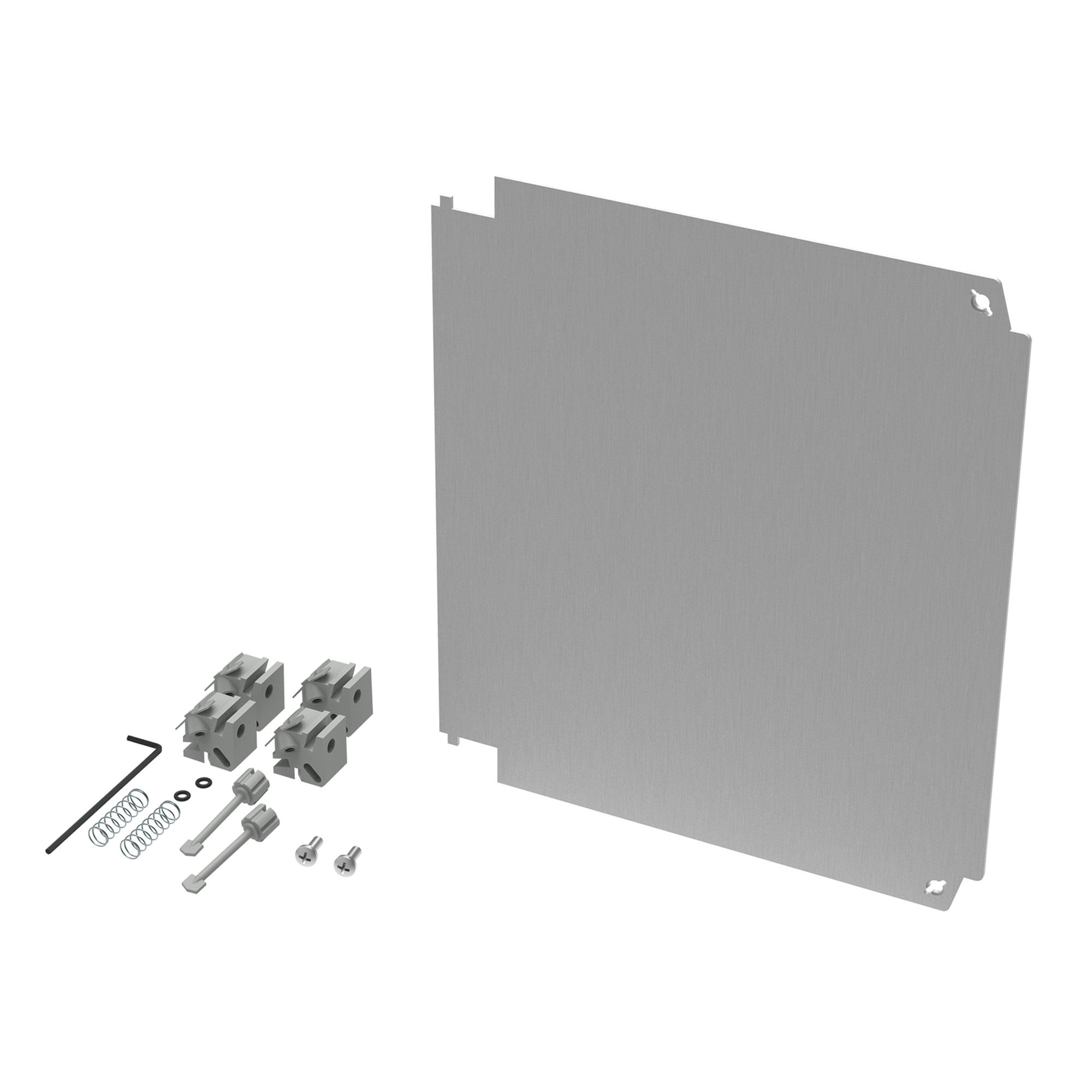 A1210PSWPNL PolyPro PCRY Swing Out Panel, 10-3/4 in L x 8.88 in W, For Use With POLYPRO Polyester Enclosures, Aluminum