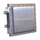Eaton Crouse-Hinds series ECP enclosure, Square cover, 9-1/4" depth, 24" x 36" x 8", Copper-free aluminum, Tap-in mounting feet