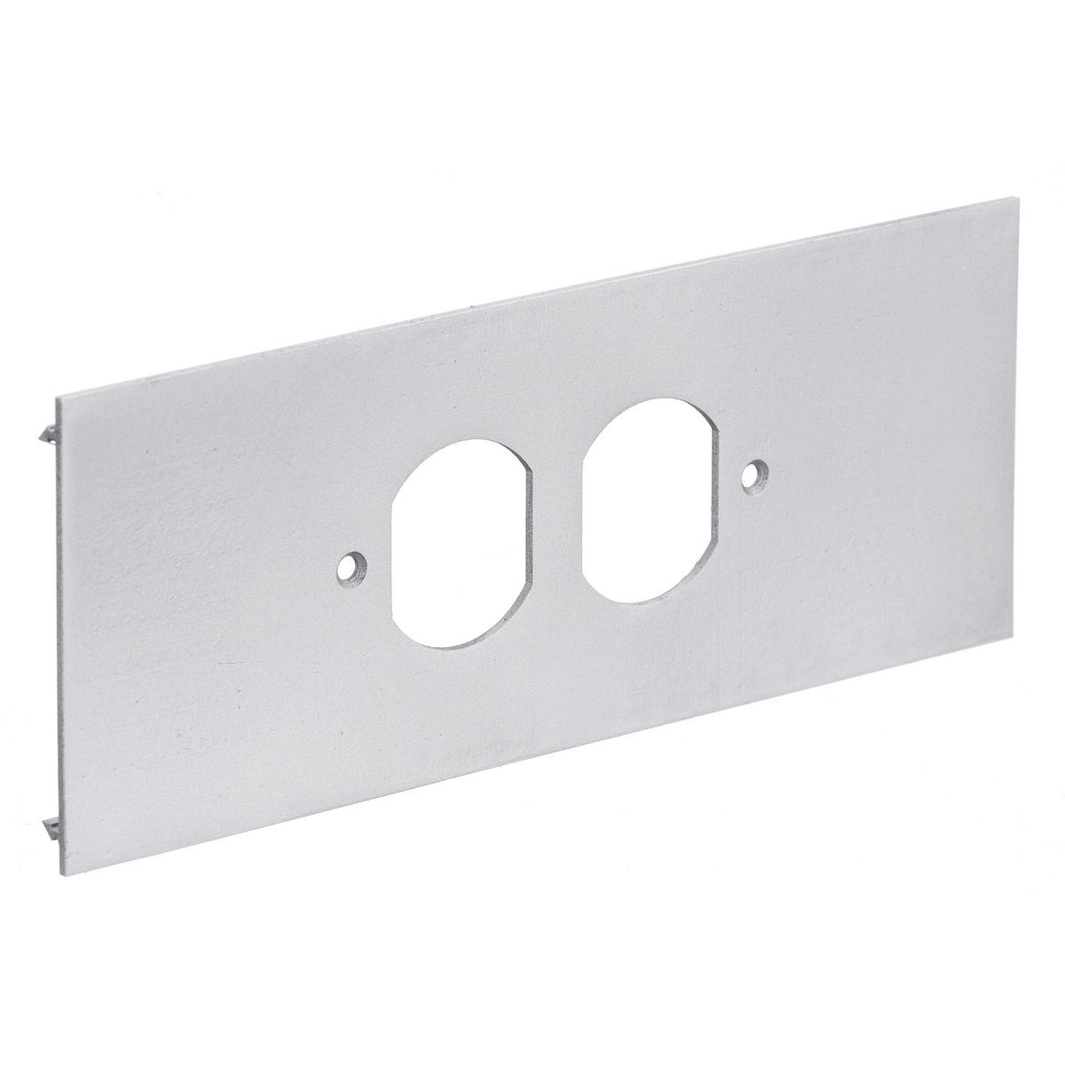 HBLALU57DR 1-Gang Removable Standard Receptacle Cover, For Use With HBLALU5000 and HBLALU7620 Series Metal Raceway, Aluminum