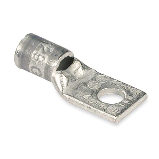 256-30695-264 Color-Keyed 1-Hole Non-Insulated Lug Compression Connector, 4 AWG Conductor Copper Conductor, Die Code: 29, 1/2 in Stud