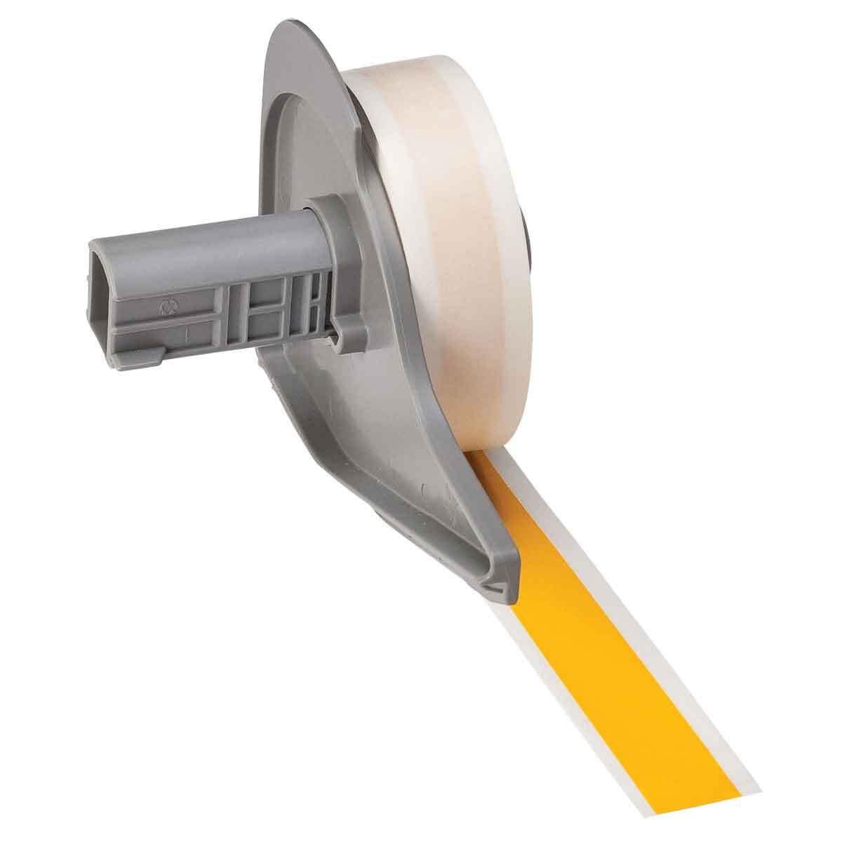 M71C-500-595-YL Thermal Transfer Tape, 50 ft L x 1/2 in W, Blank Legend, Yellow, B-595 Vinyl, Permanent Acrylic Adhesive, -40 to 180 deg F