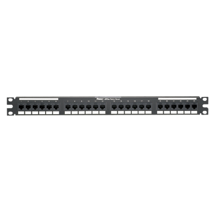 DP245E88TGY PanNet Data-Patch DP5e 1RU Flat Loaded Punchdown Patch Panel, 24 Ports, Cat 5e, 26 to 22 AWG Terminal, Steel
