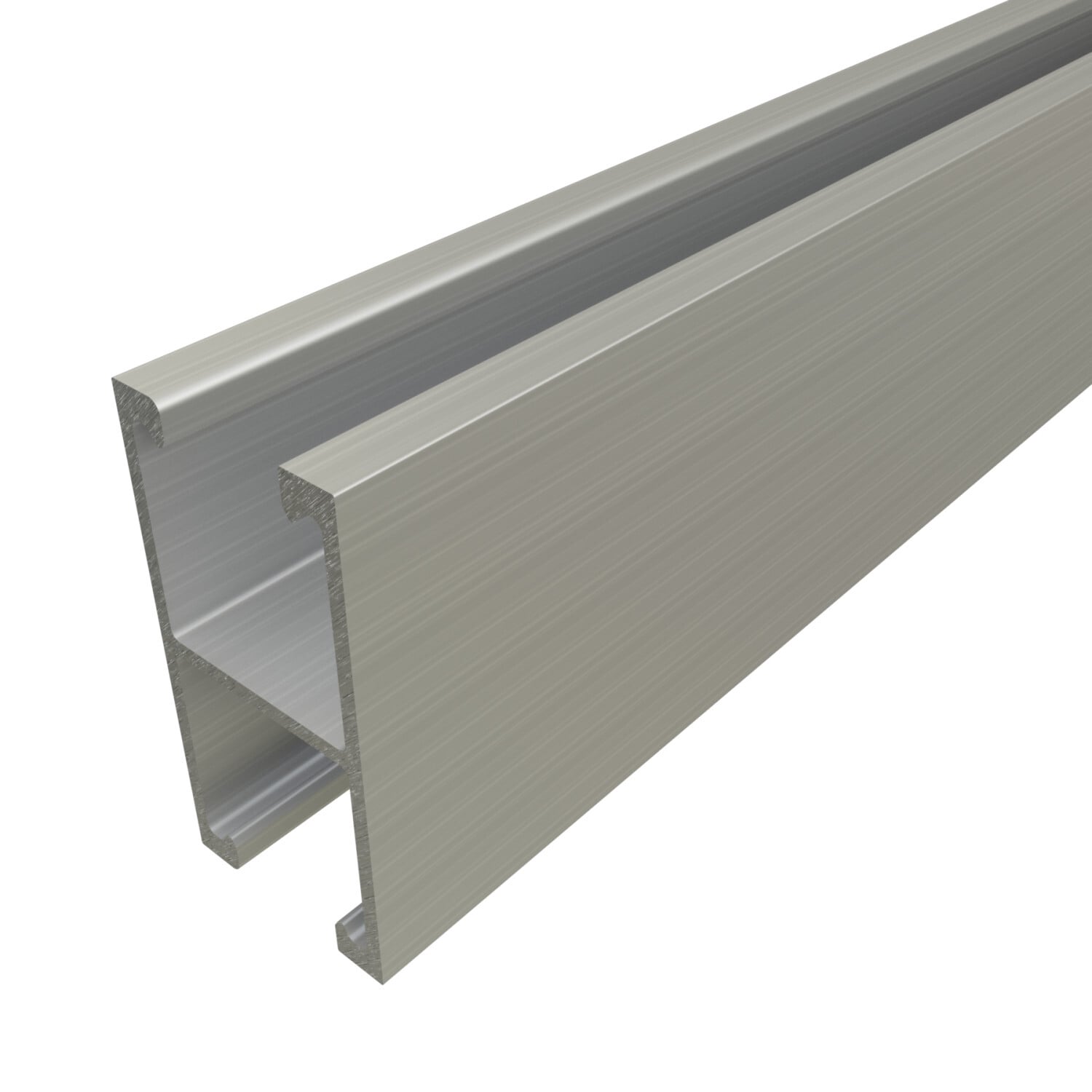 P1001-10EA P1000 Back to Back Solid Channel, 10 ft L 1-5/8 in W 3-1/4 in D 12 ga THK, Low Carbon Steel, Extruded Aluminum, Domestic
