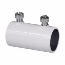 461WHITE Setscrew Conduit Coupling, 3/4 in, For Use With Thinwall EMT Conduit, Steel, Painted