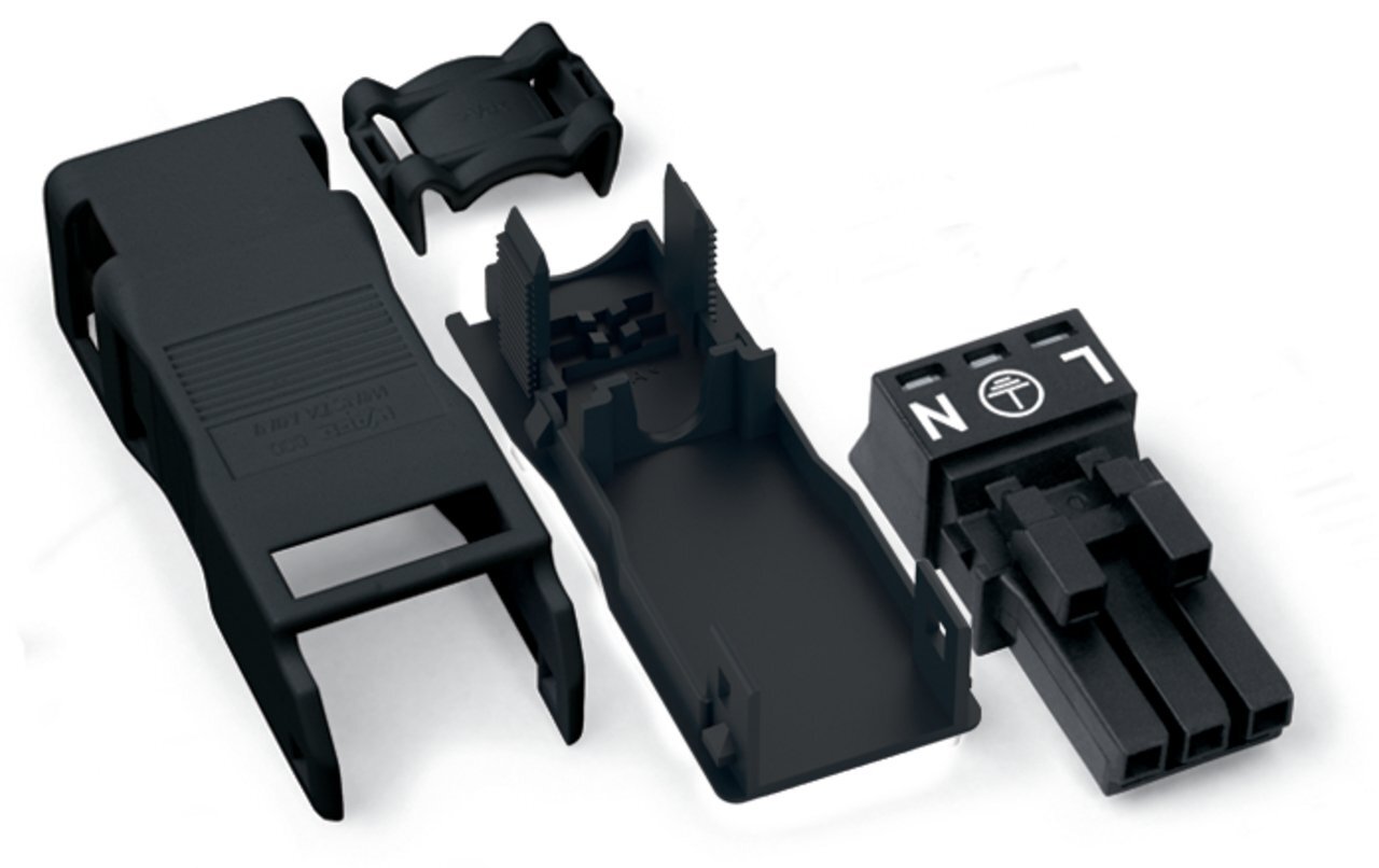 890-103 Operating Tool Socket with Strain Relief Housing, 3 Positions, 0.173 in, Polyamide (PA66)
