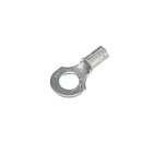 Non-Insulated Ring Terminal, Length .91 Inches, Width .50 Inches, Bolt Hole 1/4 Inch, Wire Range #12-#10 AWG, Copper, Tin Plated