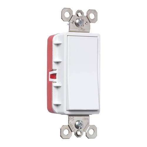 PT2621W PlugTail Single-Pole 20 Amp Decorator Switch, White