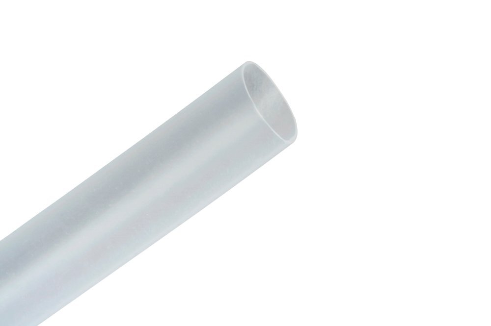 7100030622 Thin Wall Heat Shrink Tube, 3 in ID Expanded, 0.05 in ID Recovered, 100 ft L, Flexible Polyolefin, Clear