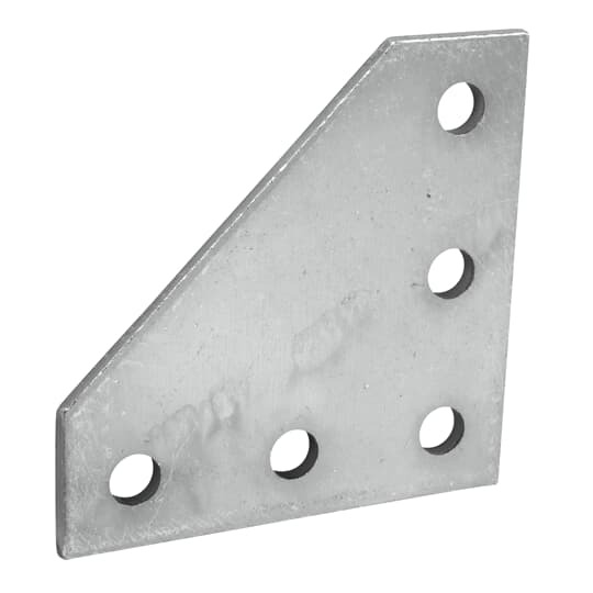 AB263-EG Superstrut 200 Flat Plate Fitting, (5) Holes, 5-3/8 in L x 5-3/8 in W x 1/4 in THK, Steel