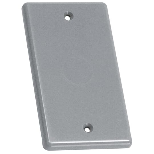 HB1BL Carlon Blank Handy Non-Metallic Outlet Box Cover With Knockout, 4.3 in L x 2.38 in W
