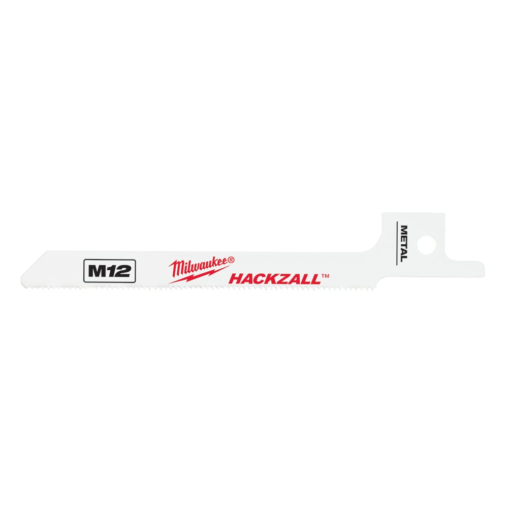 49-00-5324 Hackzall Scroll Back Thin Kerf Reciprocating Saw Blade, 3-1/2 in L x 5/16 in W, 24 TPI, Bi-Metal Body, Universal/Toothed Edge Tang