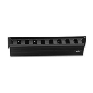 492RU-HFO Versi-Duct 2RU Front Slotted Duct Horizontal Cable Management With Concealing Cover, 5.79 in W, PVC, Black