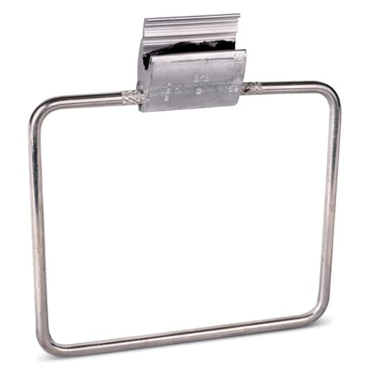 WRQ152 Blackburn Contax Filled Wide Range Compression Stirrup Connector, 4-1/2 in L x 3-3/4 in H Bail, 2 to 6 AWG ASCR, 1 AWG Stranded, 6 AWG Solid, Stirrup 2 AWG Solid Copper Conductor, Aluminum/Copper, Tin Plated