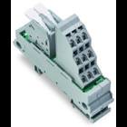 Power distribution module, single-pole 2-position 30 Amp 2706 (gray, with white levers) input, to 9-position 737-103 (gray) outpu