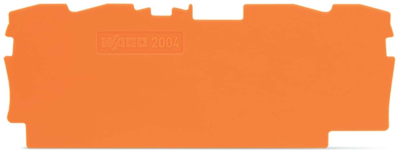 2004-1492 End and Intermediate Plate, For Use With TOPJOB S Rail Mounted Terminal Block, Orange