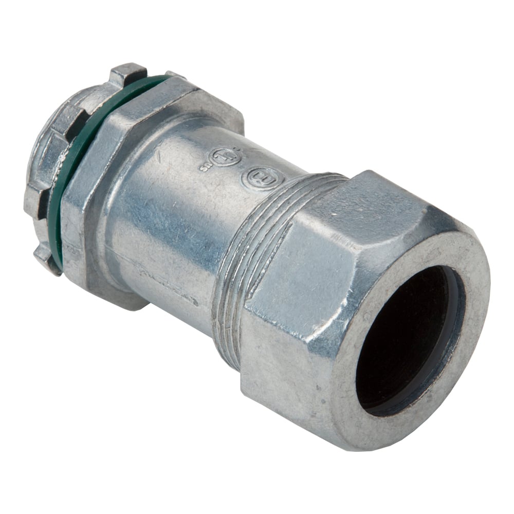 597-DC2 Bridgeport Mighty-Seal 590 Series Cable Connector, 3/4 in Trade, 3/4 in Knockout, 0.78 to 0.84 in Dia Cable Openings, Die Cast Zinc, Ball Burnished Mirror Smooth