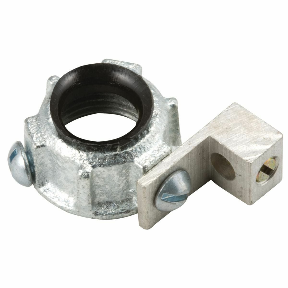 1225 Grounding Conduit Bushing With Feed-Thru Lug, 14 to 4 AWG AC Cable, 1-1/4 in Trade, Malleable Iron, Electro-Plated Zinc