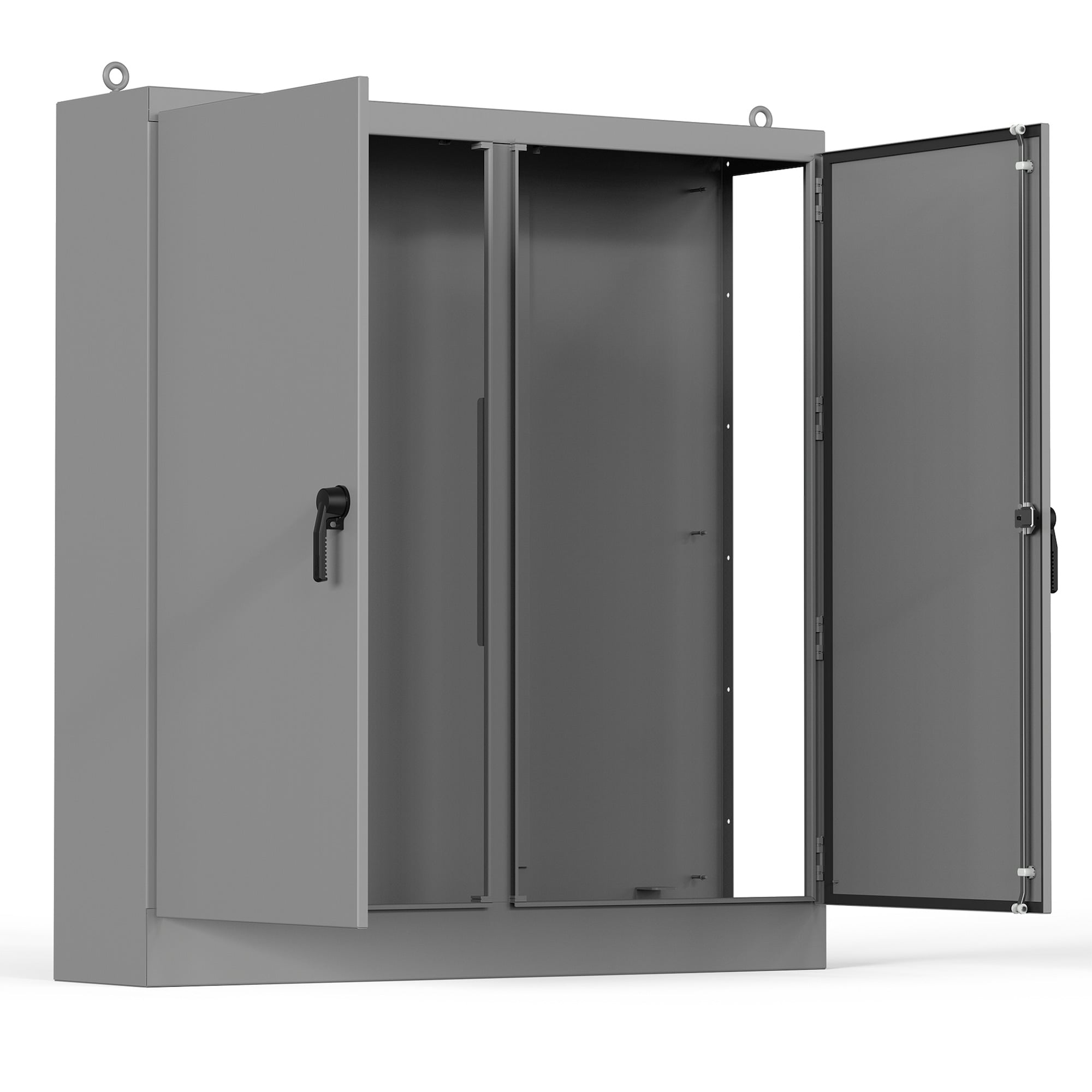 AU84X7818RLP 2-Door Right Side Open Disconnect Modular Universal Enclosure, 39.76 in W x 18.11 in D x 84.13 in H, NEMA 3R/4/12 Rating, Mild Steel