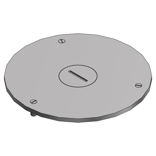 P-60-3/4 Steel City Cover Plate, 4 in Dia, Brass