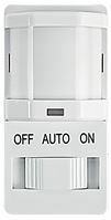 IOS-DSIMF-WH Residential Grade Slide Button Occupancy Sensor With Manual Override, 120 V AC, PIR Sensor, 980 sq-ft Coverage, 150 deg Viewing