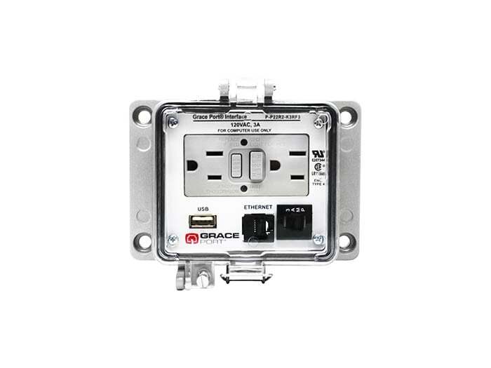 P-P22R2-K3RF3 Bulkhead Panel Interface Connector, Polycarbonate Housing