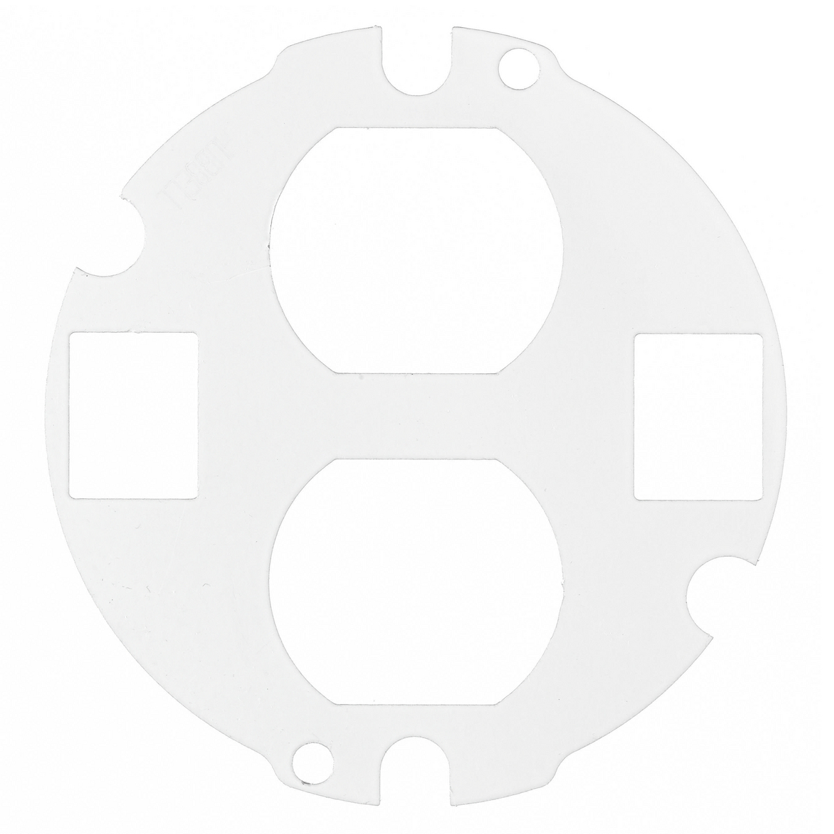 S1R4SP2X2DUPLEX Sub Plate With (1) Duplex Device Opening and (2) Keystone Jack Opening Standard, 4 in Dia, Stamped Steel