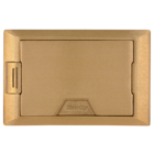 Recessed Service Floor Box Cover, Length 8-1/8 Inches, Width 5-1/8 Inches, Brass