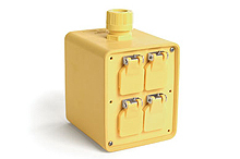 PORTABLE OUTLET BOX - YELLOW 3/4INF3FITT