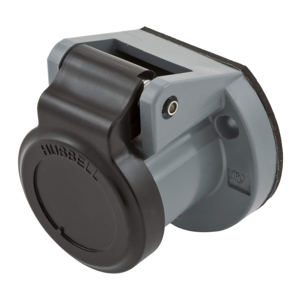 HBL15NCBK 15 Series Molded Non-Metallic Standard Screw Mount Weather Protective Cover, For Use With 150 A 1-Pole Devices, Thermoplastic/Elastomer, Black