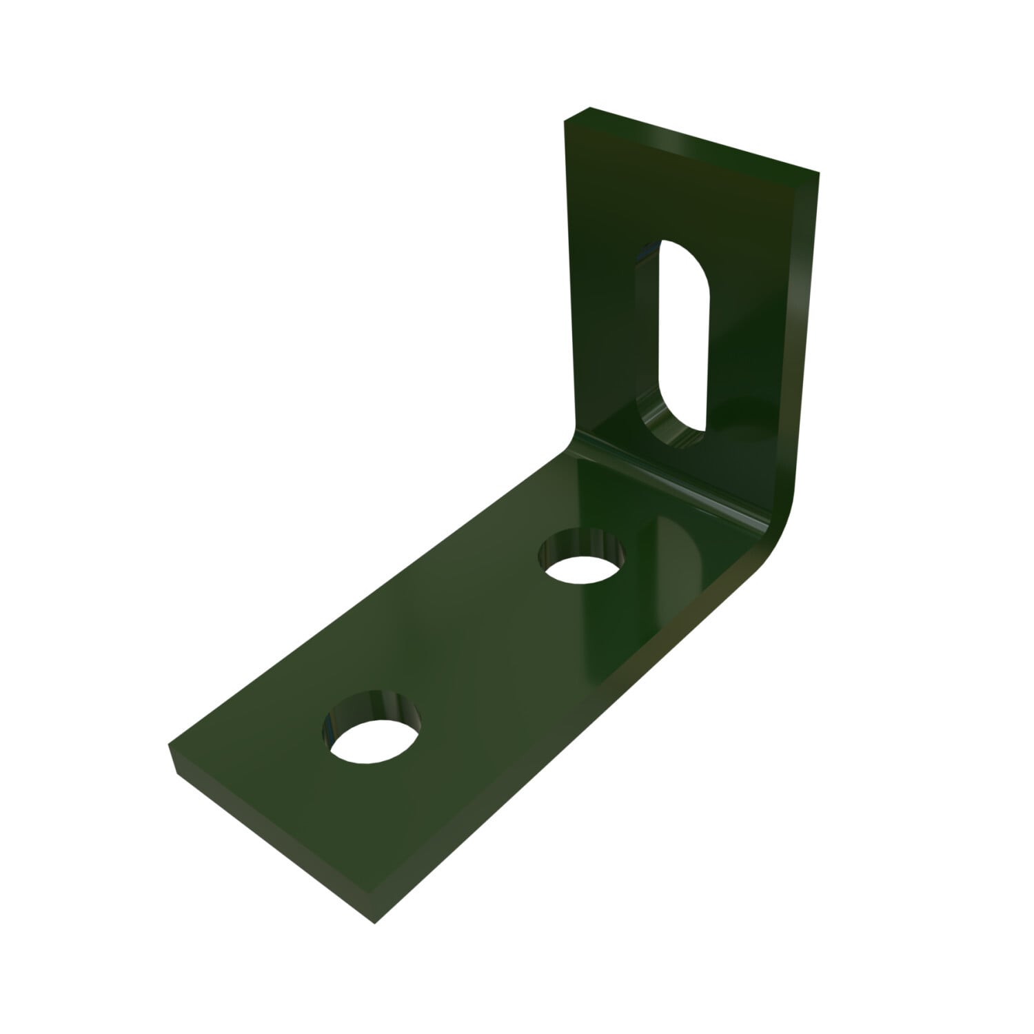 P1747-GR 90 deg Angle Fitting, 2 Holes, 1-5/8 in W x 1/4 in THK, HRPO Steel
