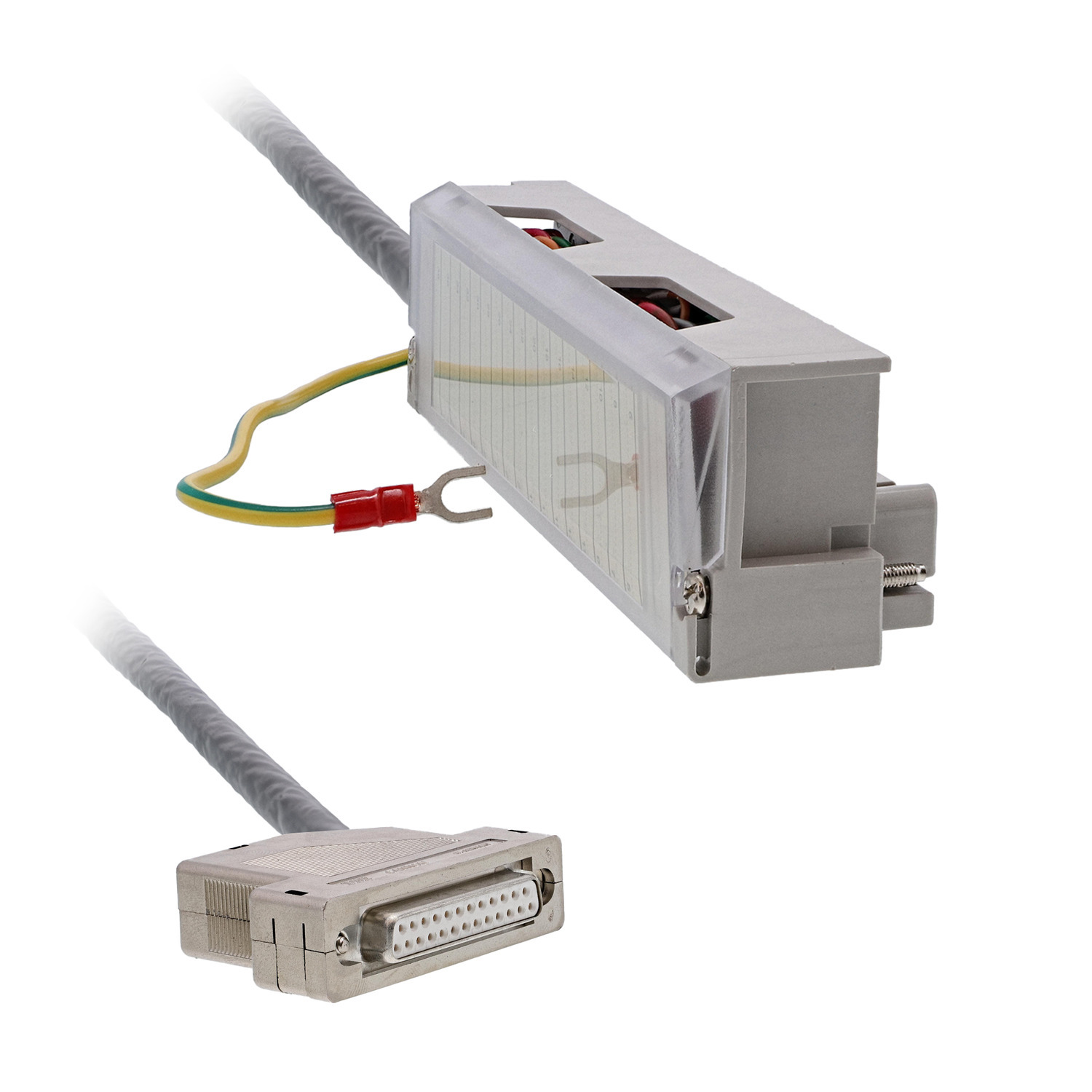 ABFM08S201 Advantys 8-Channel Cabled Connector, 6.56 ft L Cable, For Use With Modicon Quantum PLC TELEFAST Pre-Wired System 140ACI03000, 140AVI03000 Analog Input Module
