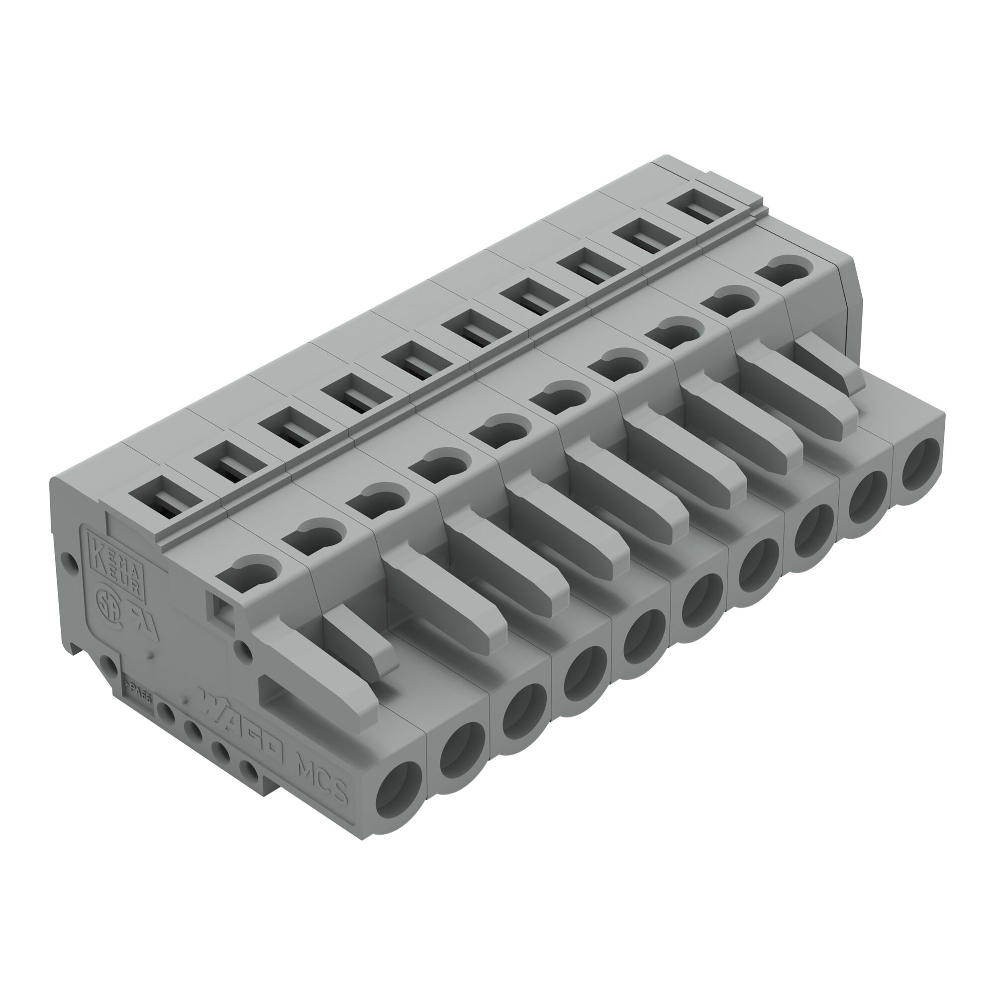 231-110/026-000 Operating Tool 1-Conductor Female Connector, 630 V, 16 A, 28 to 12 AWG Wire, 10 Poles