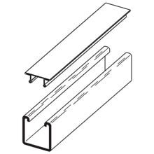 B217-24GRN120 Snap Closure Strip, 10 ft L x 1-13/32 in W, For Use With 1-5/8 in W Channel and Raceways-KO Channel, Low Carbon Steel, Dura Green