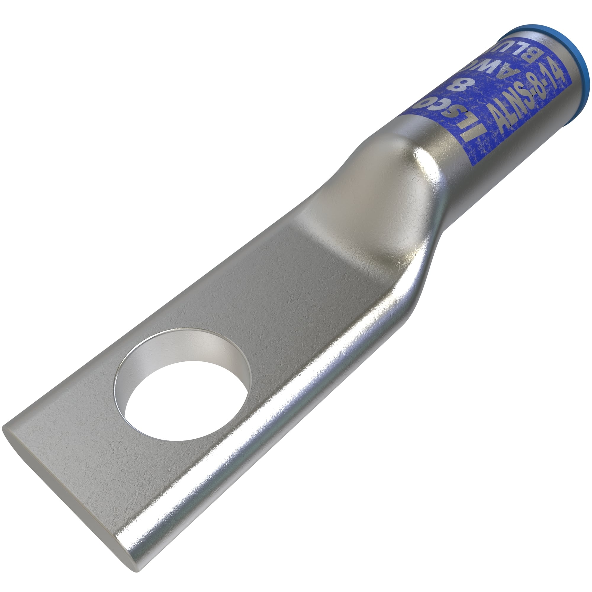ALNS-8-14 SureCrimp 1-Hole Type ALNS Lug Compression Connector, 8 AWG Aluminum/Copper Conductor, Die Code: 374, 1/4 in Stud, Aluminum Alloy