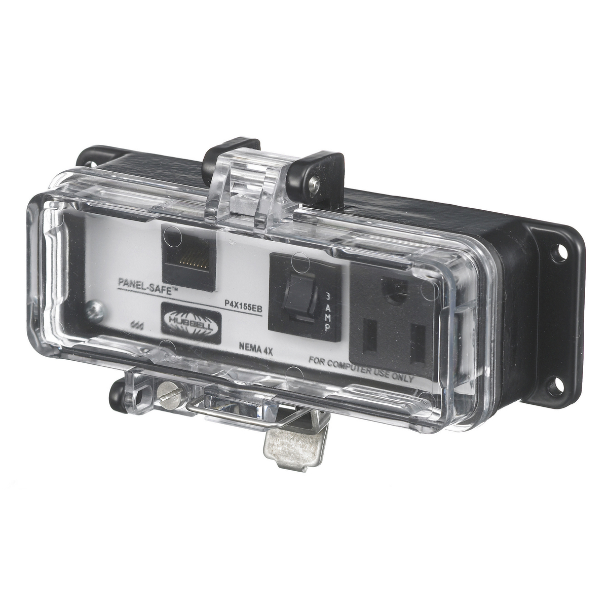 P4X155EB Plug-In Standard Signal and Control Combination Outlet, Receptacle Outlet, Wall Mounting, NEMA 12/4/4X Configuration