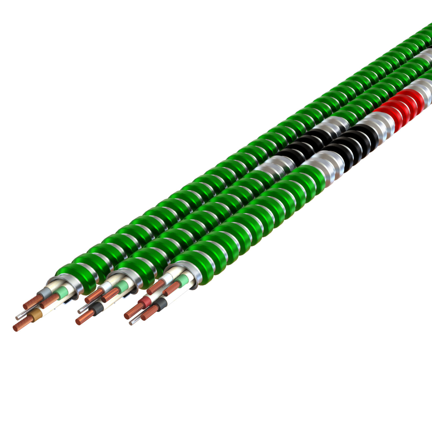 2804G42-05 Type AC Healthcare Facilities Cable With Grounding and Neutral Conductor, Coil Packaging, 600 V AC, (2) 12 AWG Solid Copper Conductor, 250 ft L