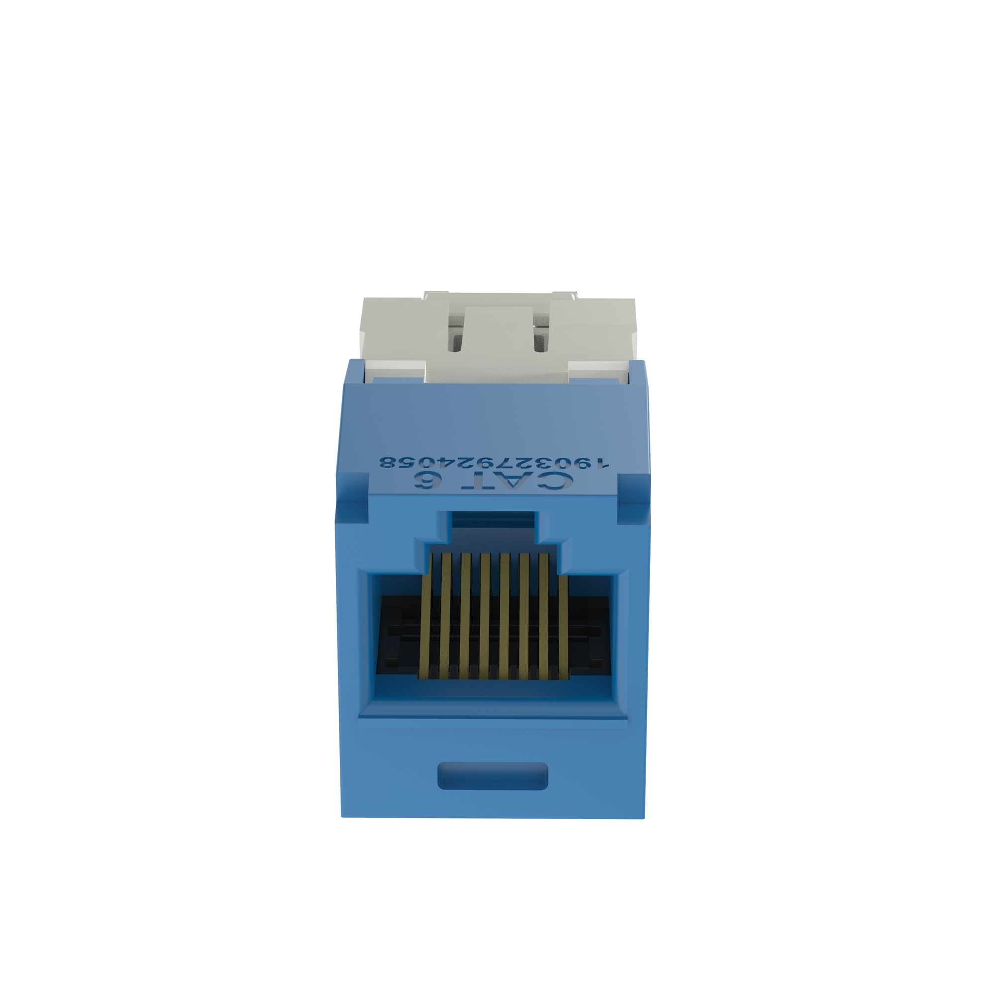 CJ688TGBU PanNet TX6 Plus 8-Position 8-Wire TG Style Universal Unshielded Jack Module, Cat 6 RJ45/Mini-Com Module, Surface Mount, 1 Port, ABS/Polycarbonate, Blue