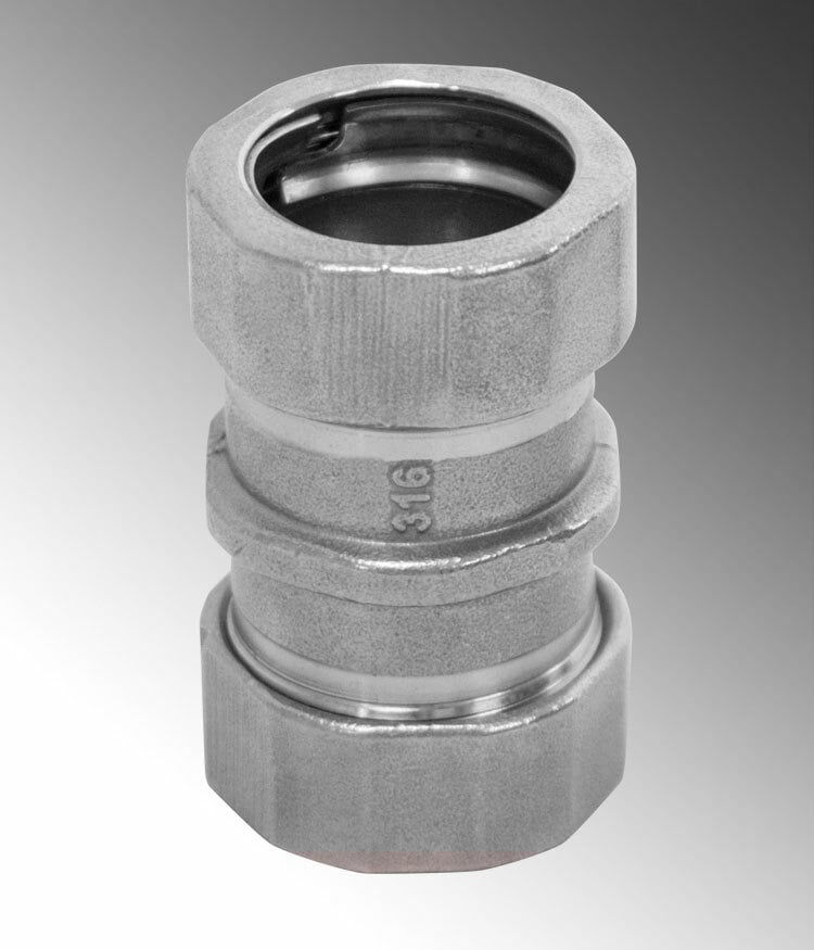 S22000CC00 Compression Conduit Union, 2 in, 316 Stainless Steel