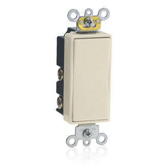 5657-2T Self-Grounding AC Quiet Switch, 120/277 V AC, 15 A, 1/2 hp, 2 hp Power Rating, SPDT Contact