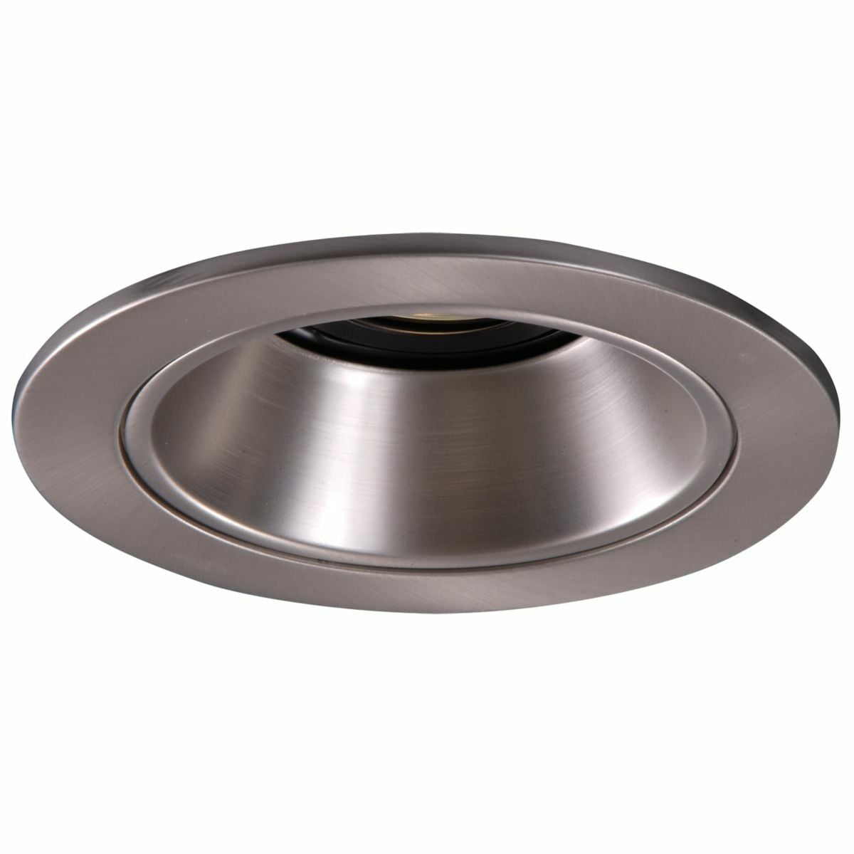 1421SN Halo 35 deg Tilt Low Voltage Round Lighting Trim Ring, 4 in ID x 5-1/16 in OD, Incandescent Lamp, For Use With H1499TAT, H1499RTAT, H1499ICAT and H1499T75 Housing, Metal