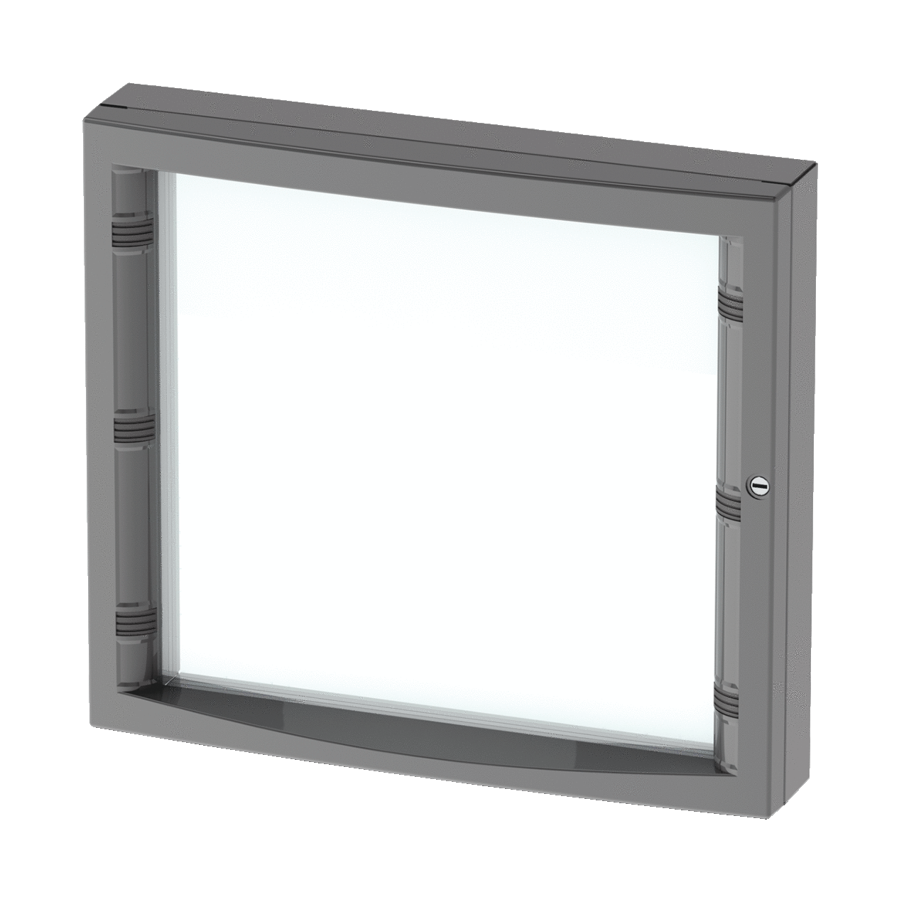 CWHD5557 C2 Deep Hinged Concept Window Kit, 19.4 in H x 19.13 in W, 21.65 in H x 22.44 in W x 3.5 in D, For Use With CONCEPT 550 x 570 mm Operator Interface Enclosures, Steel, Medium Gray, Textured